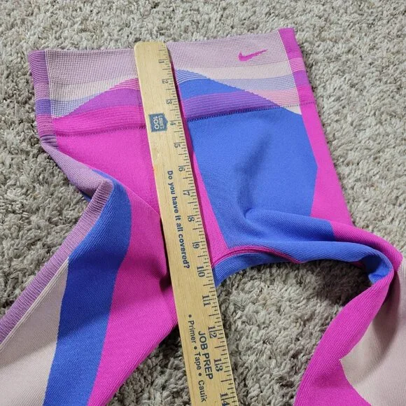 Nike Training Tights Womens Small Sculpt Icon Clash Seamless Colorful Flaw* - Picture 5 of 9